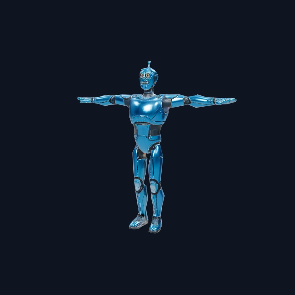 Blue Robotic Assistant model pack
